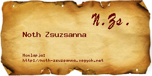 Noth Zsuzsanna névjegykártya